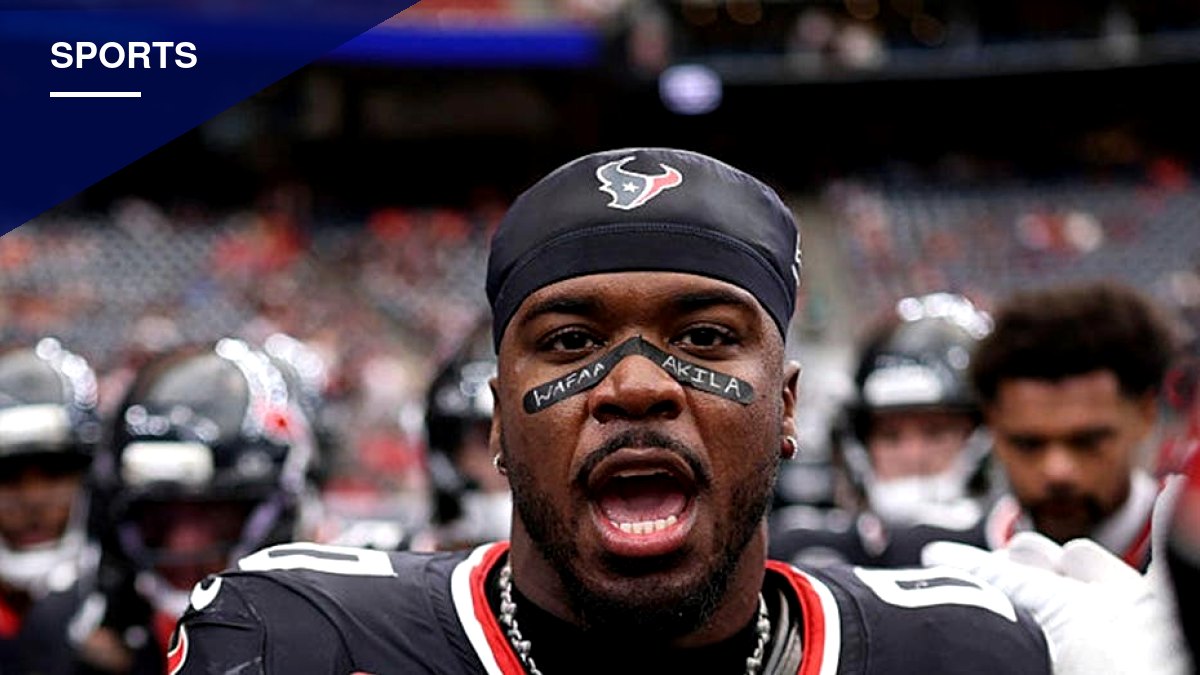 Texans' Al-Shaair Removes Pro-Palestinian Eyeblack Message After NFL Threat