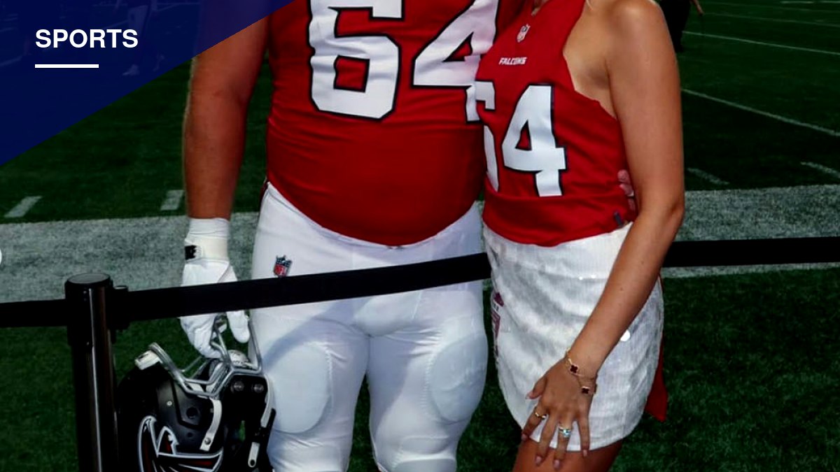 Falcons Center's Wife Opens Up About Searching Social Media Reactions to Her Husband