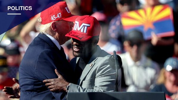 Trump Brings Floyd Mayweather to Arizona Rally, Urges Voters to Back Biggs Over Hobbs
